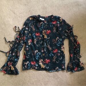Kensie Jeans floral blouse size L NEW